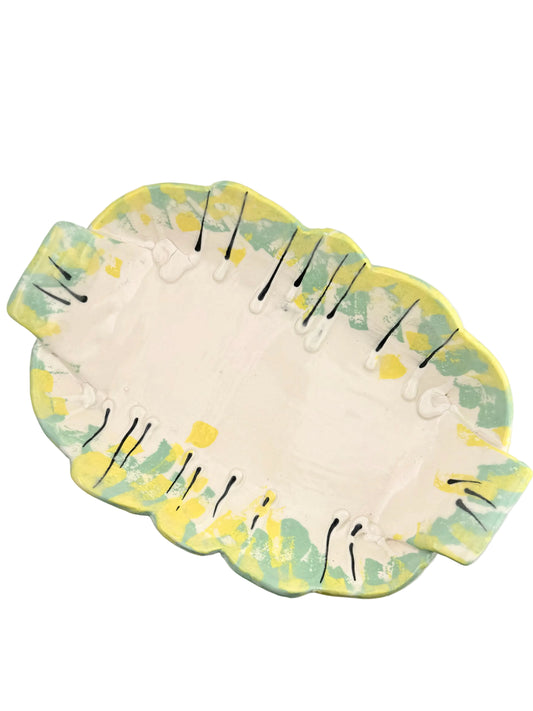 LARGE BANANA SPLIT CERAMIC DISH #1