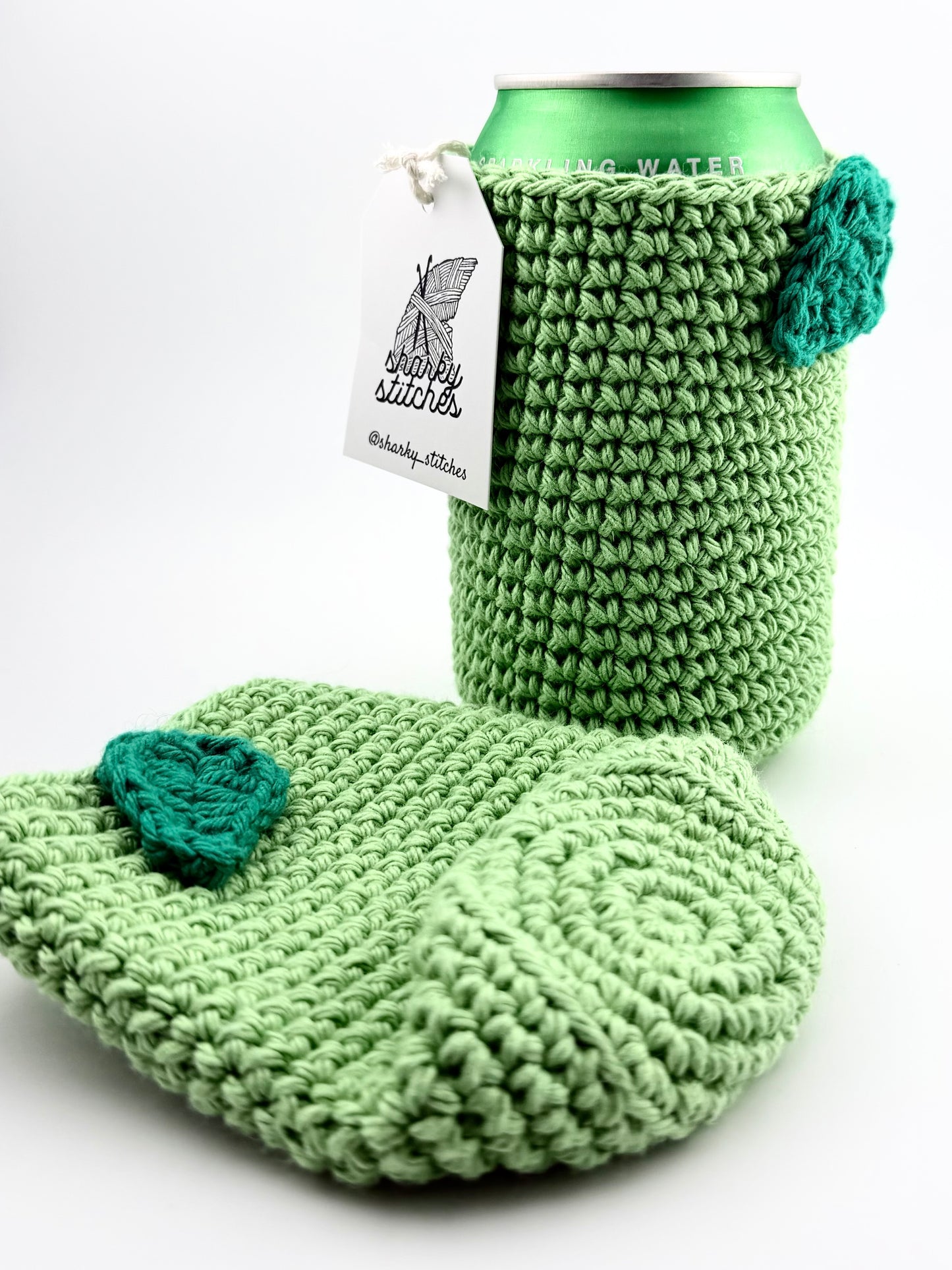 KEY LIME CROCHET CAN COOZIE