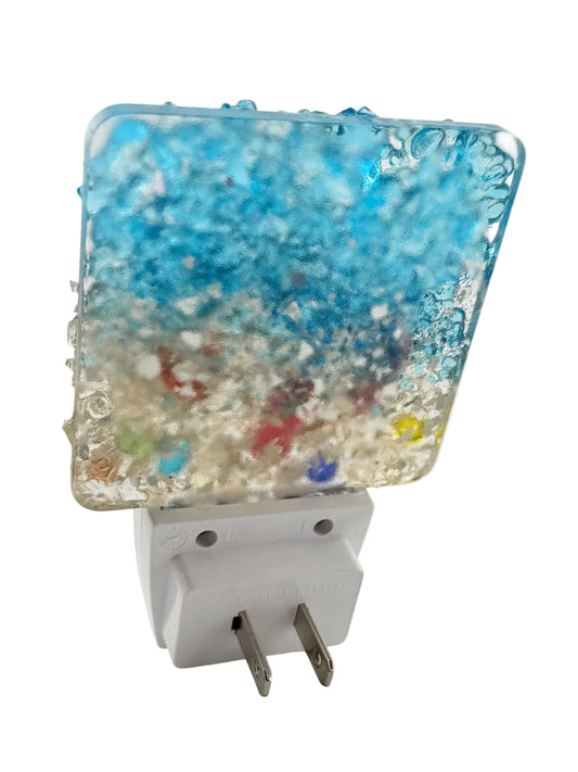 BEACH BALL CRUSHED GLASS NIGHT LIGHT