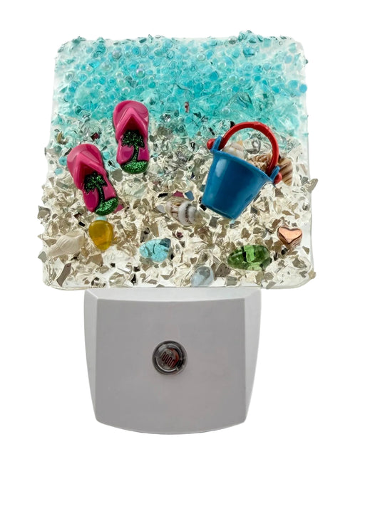 BEACH DAYS CRUSHED GLASS NIGHT LIGHT