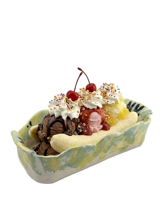 BANANA SPLIT CERAMIC DISH #1