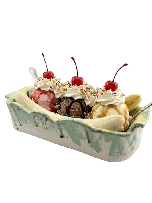 BANANA SPLIT CERAMIC DISH #2