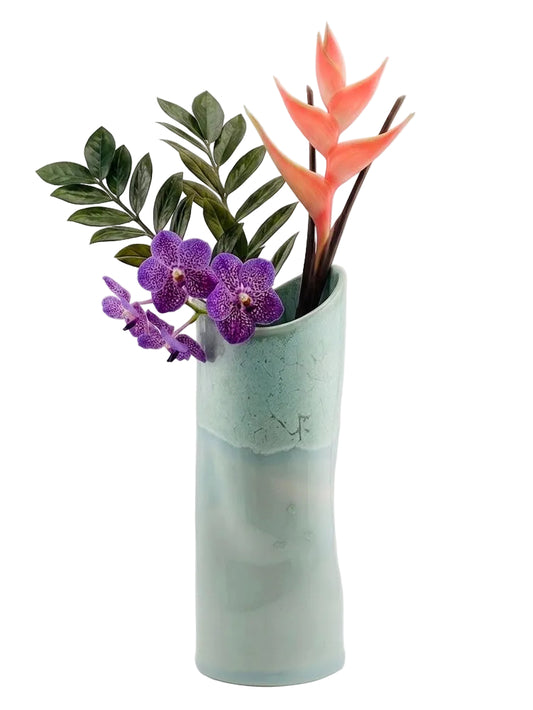 CERAMIC SUMMER BLUES VASE