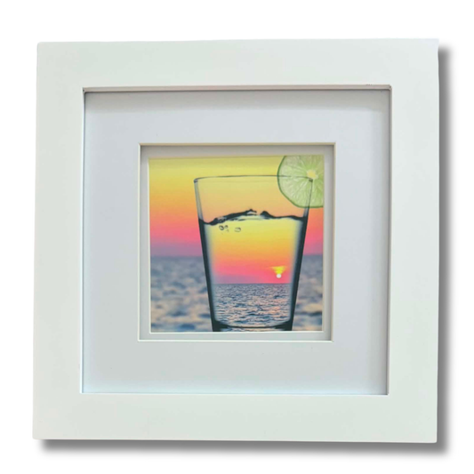 Yellow & Red Sunset In A glass
