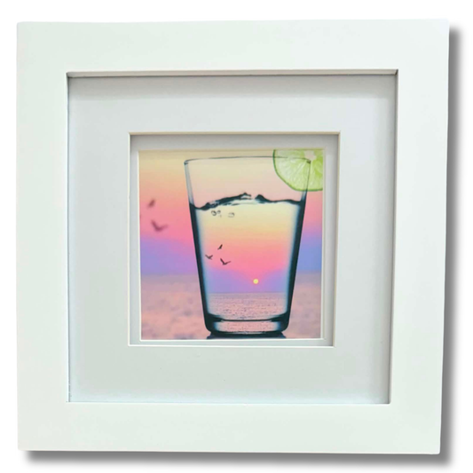 Yelllow, Pink & Purple Sunset In A Glass