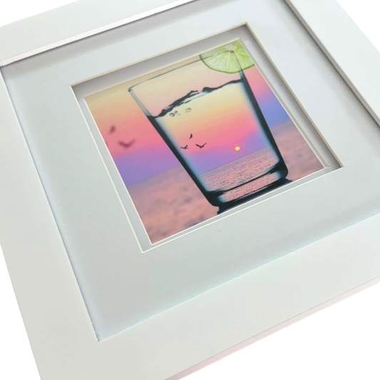 Yelllow, Pink & Purple Sunset In A Glass