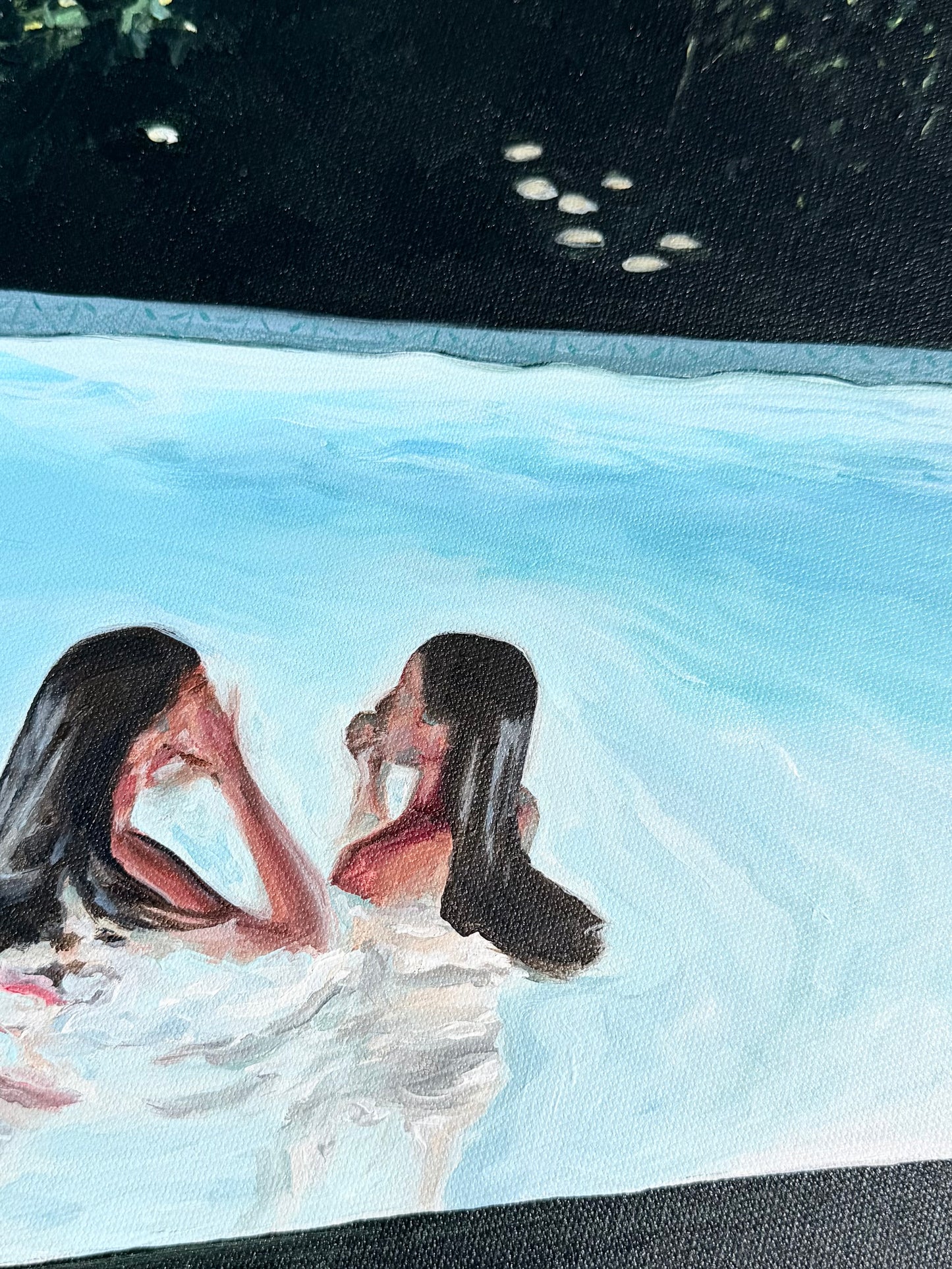 NIGHT SWIMMING 20"X20" ORIGINAL