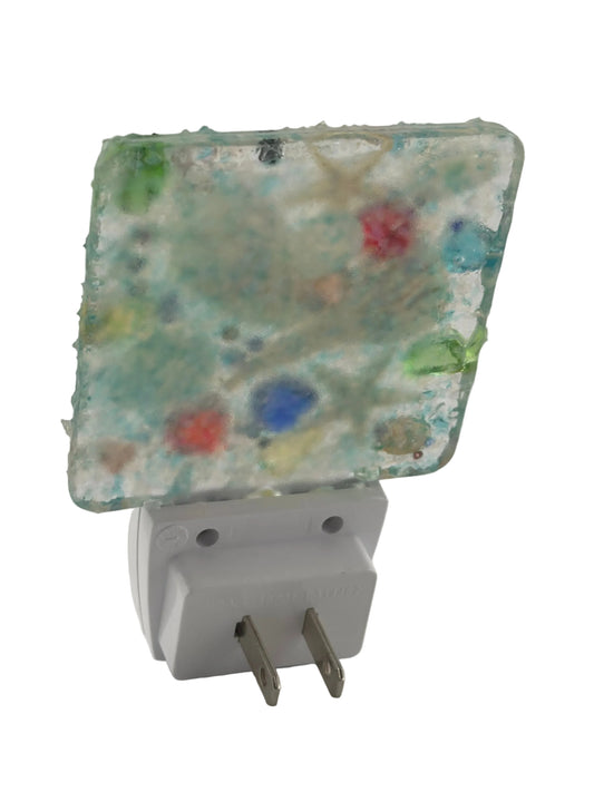 SHELL TREASURES CRUSHED GLASS NIGHT LIGHT