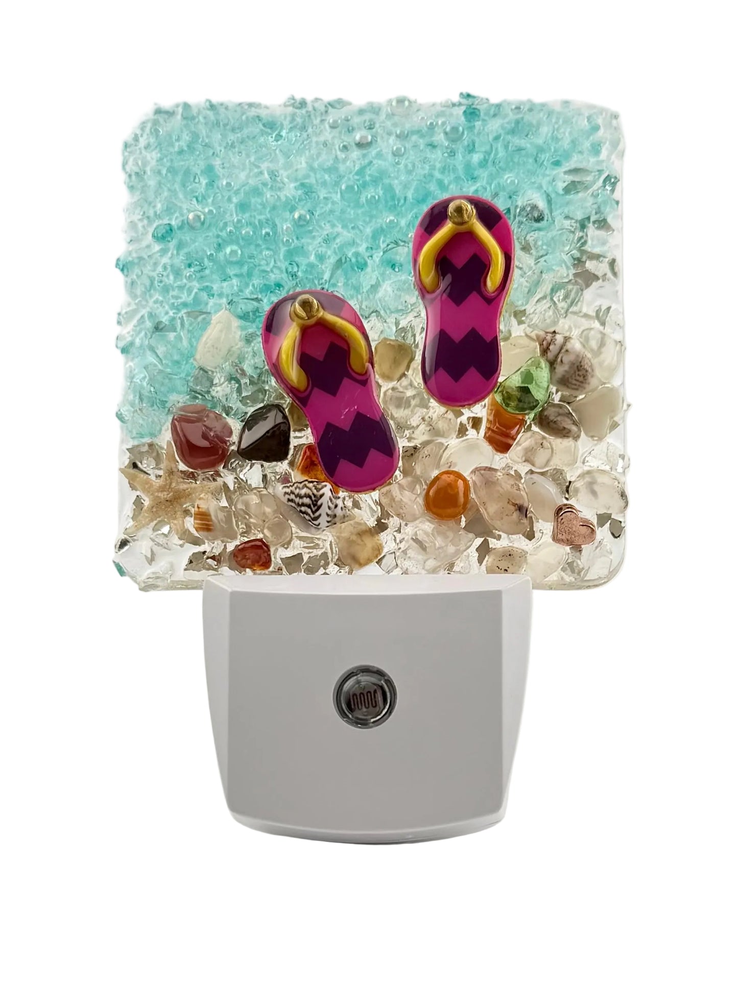 ZIG ZAG CRUSHED GLASS NIGHT LIGHT