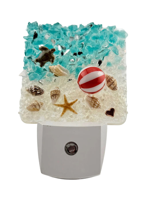 TURTLE CRUSHED GLASS NIGHT LIGHT