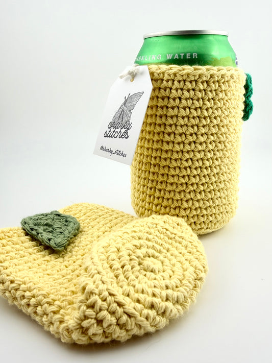 LEMON CROCHET CAN COOZIE