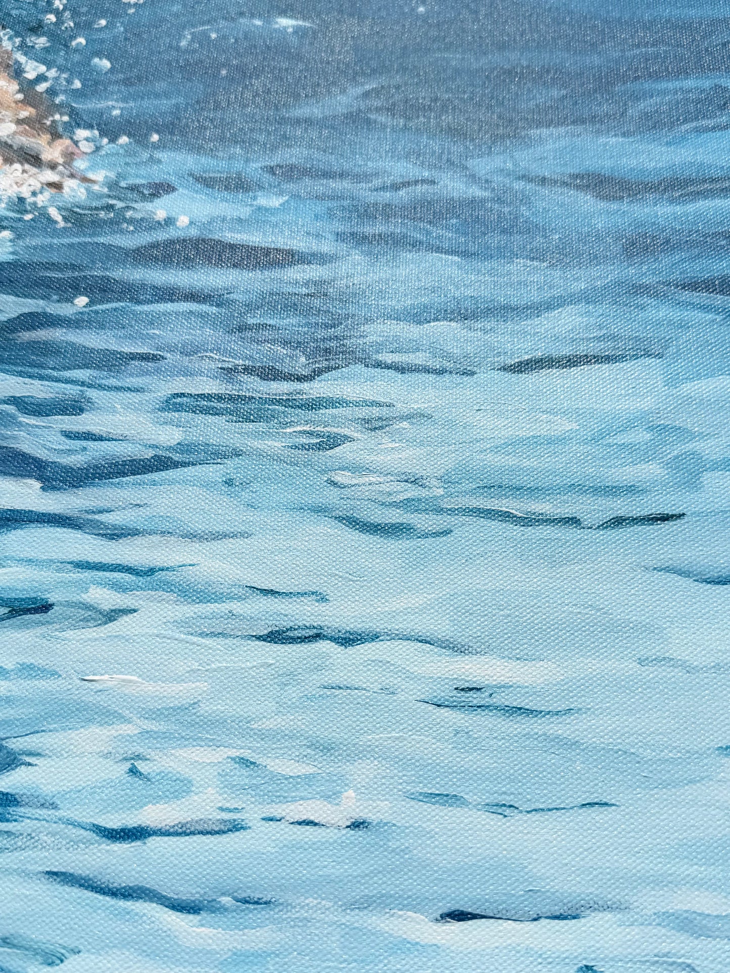 EMERALD BLUE FLOAT 20"X24" ORIGINAL