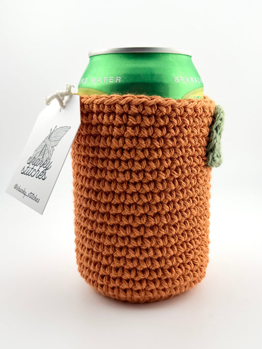 ORANGE CROCHET CAN COOZIE