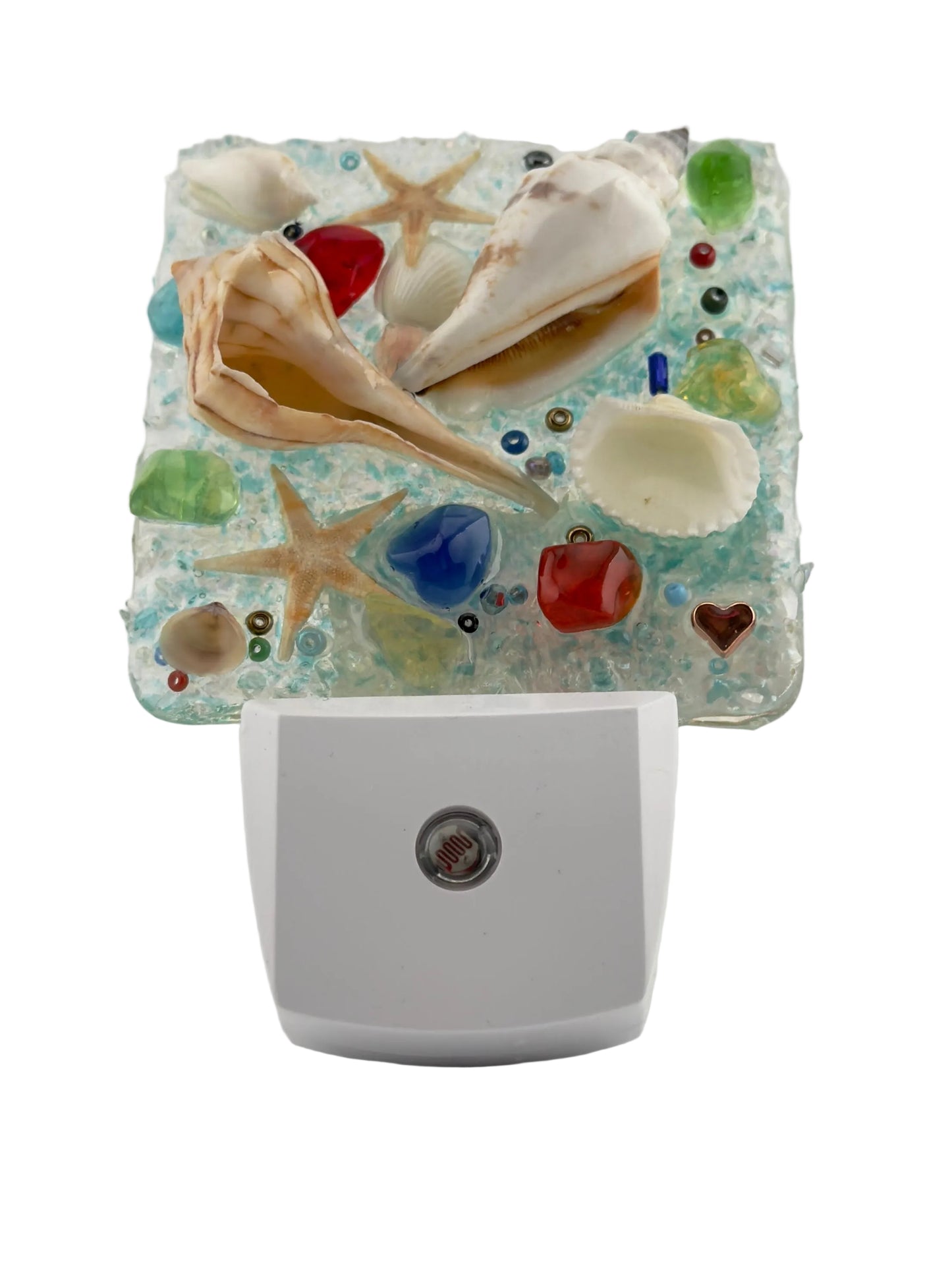 SHELL TREASURES CRUSHED GLASS NIGHT LIGHT