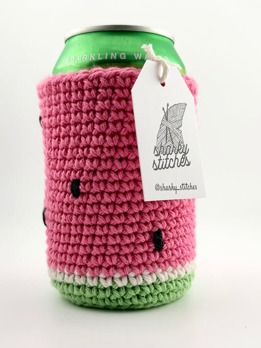 WATERMELON CROCHET CAN COOZIE