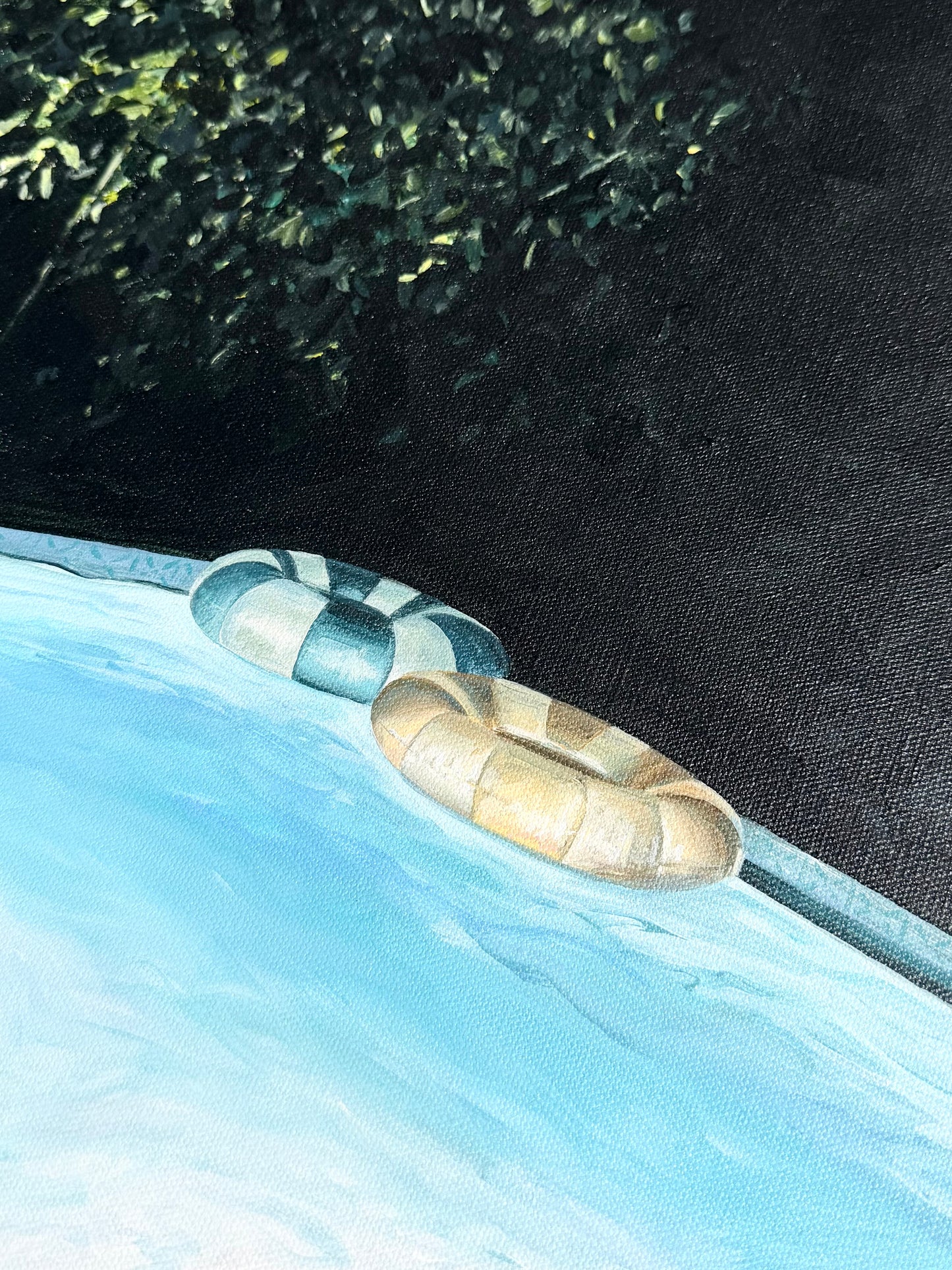 NIGHT SWIMMING 20"X20" ORIGINAL