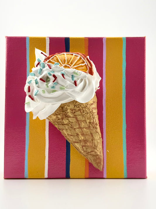 Orange Sprinkles Ice Cream Original