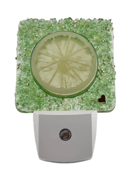 KEY LIME CRUSHED GLASS NIGHT LIGHT