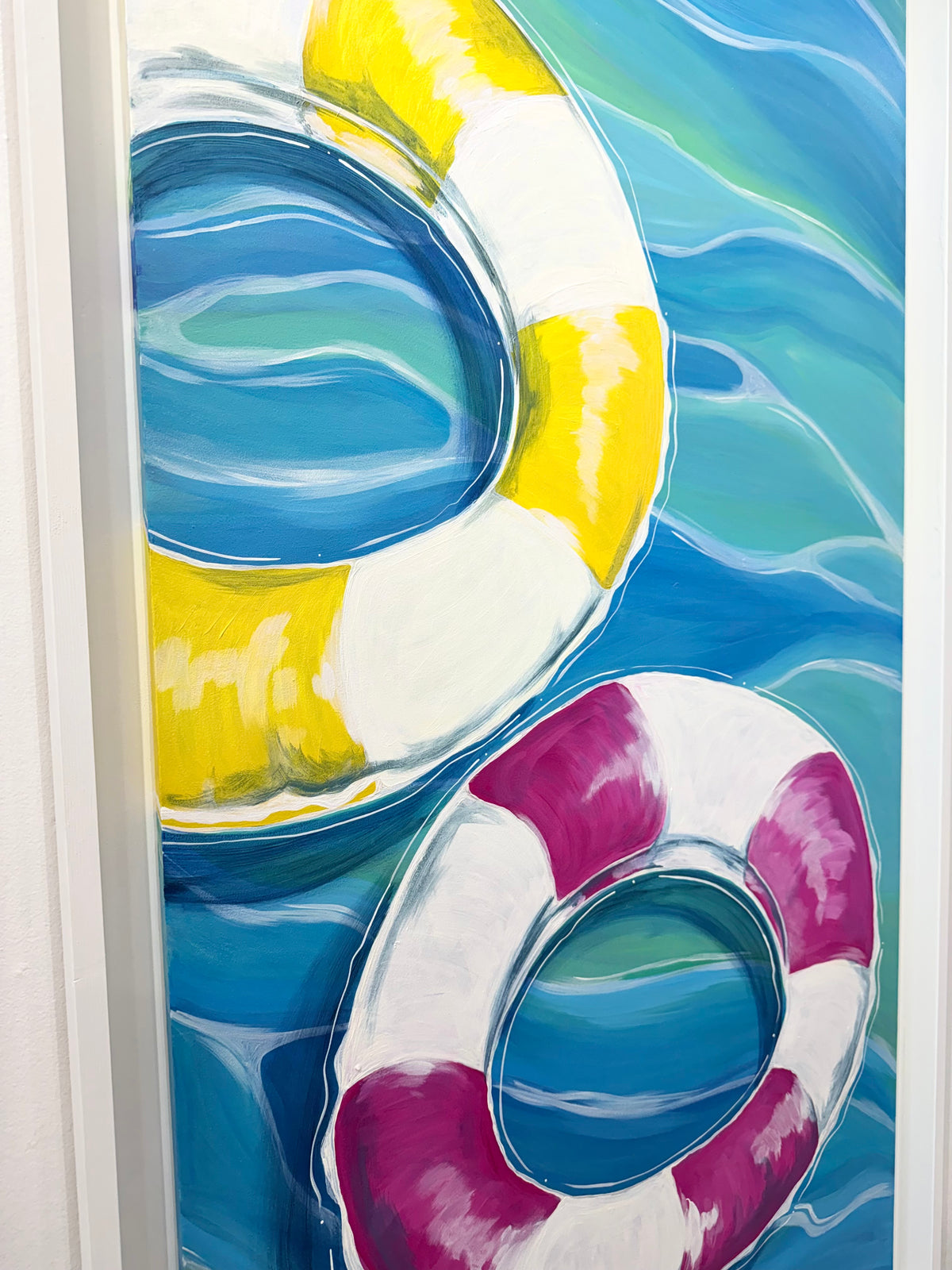 30 x 60 "Let's Float" Acrylic Original Framed