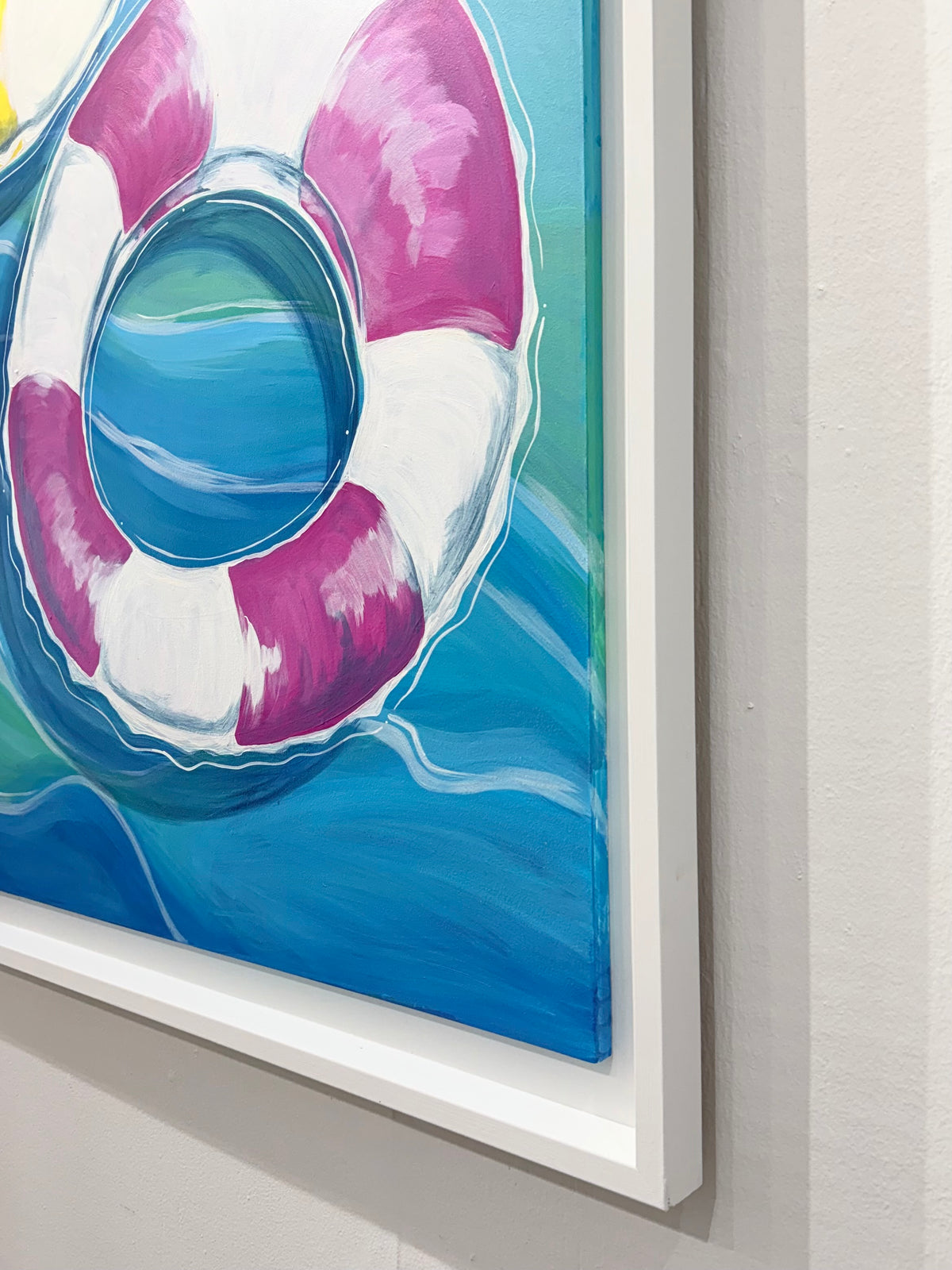 30 x 60 "Let's Float" Acrylic Original Framed