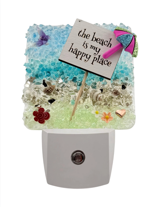 HAPPY PLACE CRUSHED GLASS NIGHT LIGHT