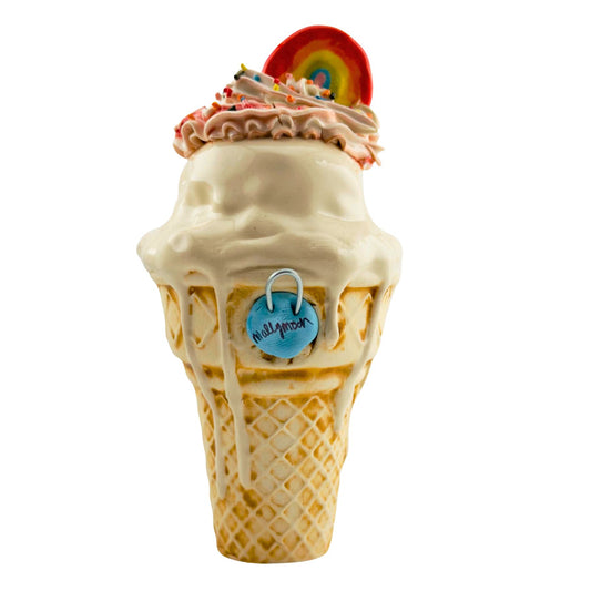 VANILLA RAINBOW ICE CREAM CONE